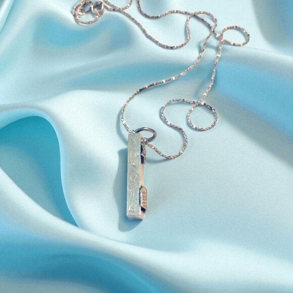 Silver Star of David Mezuzah Pendant Necklace - Picture 2 of 11